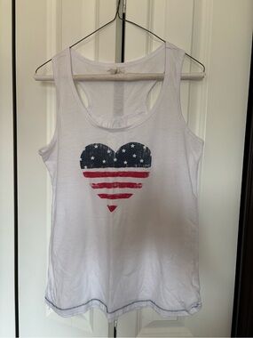 Levi's White Tank Top with Logo Neck Tag